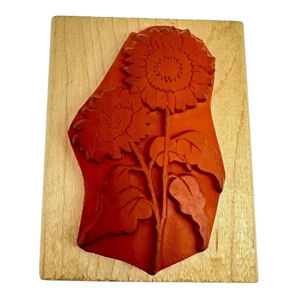 Sunflower Botanical Garden Hope Rubber Stamp 3.5 x 2.75 - Rubber Stampede Z483F - Picture 4 of 4